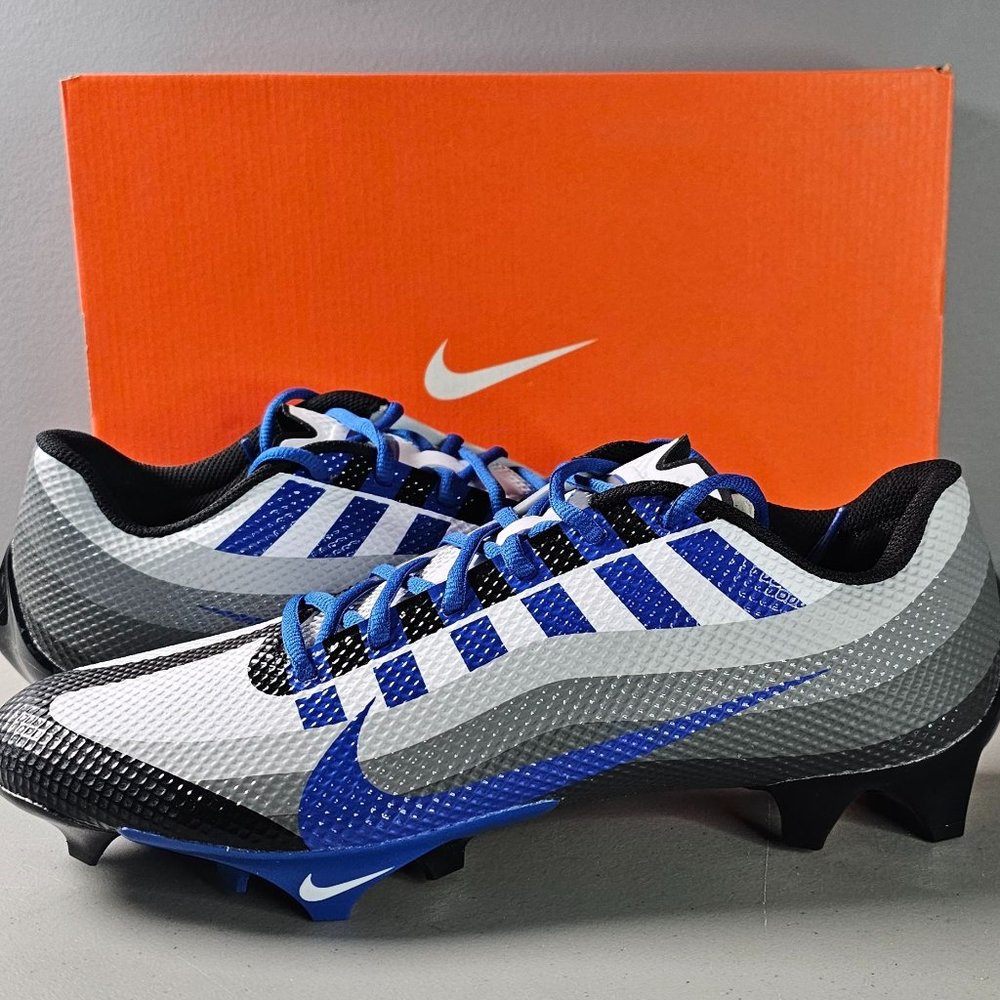 Nike Vapor Edge Speed 360 Black Game Royal Men's Football Cleats Size 13.5